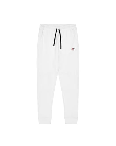 Champion Herren Legacy Modern Sport (220365) -Poly-Cotton Rain Interlock Rib Cuff Trainingshose, Weiß (WW001), XS von Champion