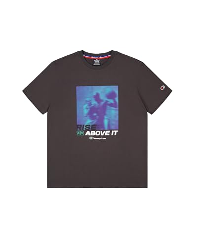 Champion Herren Legacy Modern Sport (220374) -Pro Jersey (220gr) Graphic Ss Crewneck T-Shirt, Schwarz (ES503), M von Champion