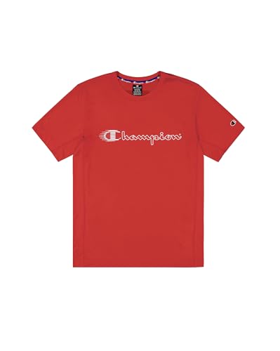 Champion Herren Legacy Modern Sport (220381) -Train Micro Mesh Script Logo Ss Crewneck T-Shirt, Rot (RS011), XL von Champion