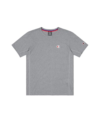 Champion Herren Legacy Modern Sport (220382) -Train Micro Mesh C-Logo Ss Crewneck T-Shirt, Grau (KZ001), S von Champion