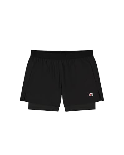 Champion Herren Legacy Modern Sport (220388) -Quick-Dry Bi-Stretch Polywoven (120gr) 5" 2-in-1 Shorts, Schwarz (KK001), L von Champion