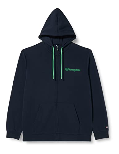 Champion Herren Legacy Neon Spray Powerblend Terry Graphic Full Zip Kapuzenpullover, Marineblau, L von Champion