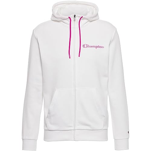 Champion Herren Legacy Neon Spray Powerblend Terry Graphic Full Zip Kapuzenpullover, Weiß, XXL von Champion