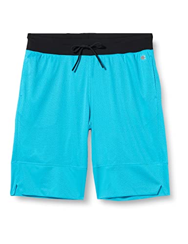 Champion Herren Legacy Neon Spray Soft Mesh Bermuda Shorts, Leuchtblau, S von Champion