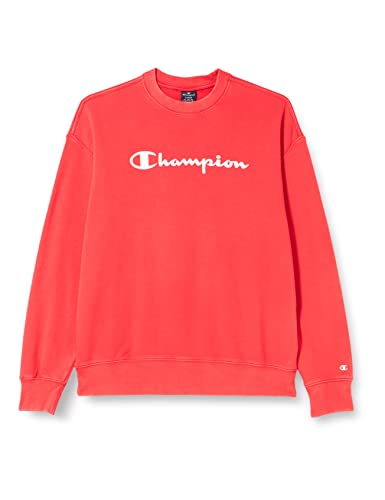 Champion Herren Legacy Old School Logo Crewneck Sweatshirt, Intensives Rot, L von Champion