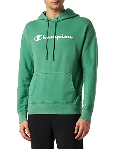 Champion Herren Legacy Old School Logo Kapuzenpullover, Dunkelgrün Tie&dye, M von Champion