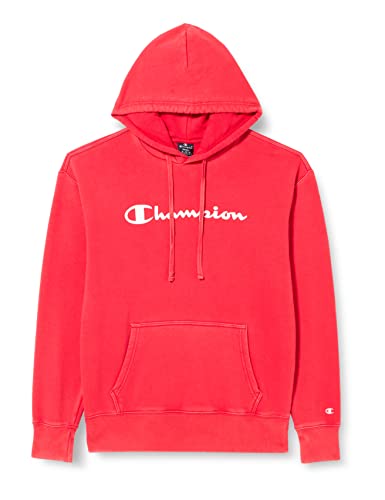 Champion Herren Legacy Old School Logo Kapuzenpullover, Intensives Rot, M von Champion