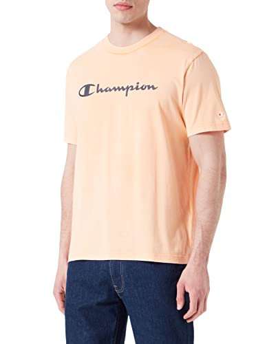 Champion Herren Legacy Old School Logo S/S T-Shirt, Orange, Large von Champion