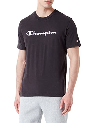 Champion Herren Legacy Old School Logo S/S T-Shirt, Schwarz, Medium von Champion
