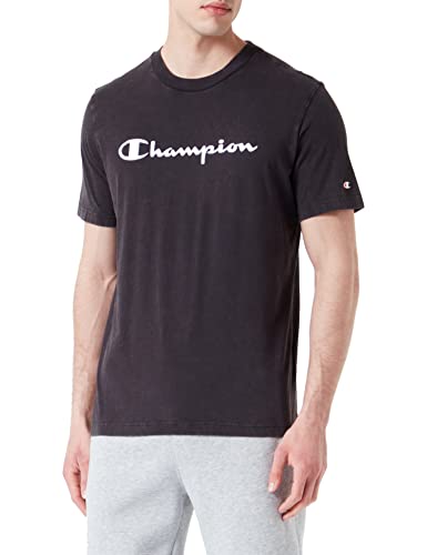 Champion Herren Legacy Old School Logo S/S T-Shirt, Schwarz, XXL von Champion