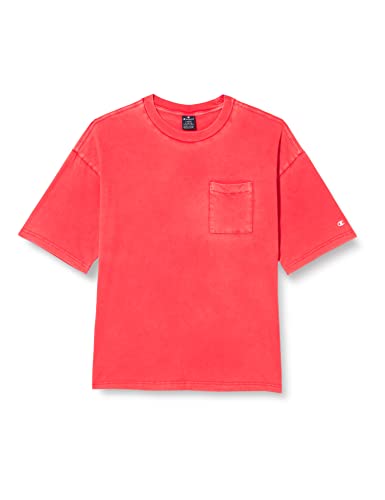 Champion Herren Legacy Old School Logo T Shape S/S T-Shirt, Intensives Rot, Medium von Champion