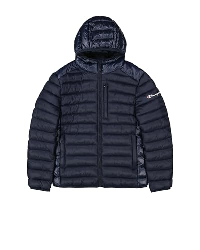Champion Herren Legacy Outdoor (220340) -Wr Light Nylon Cirè 35gr Small Script Logo Hooded Jacke, Blau (BS501), S von Champion
