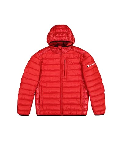 Champion Herren Legacy Outdoor (220340) -Wr Light Nylon Cirè 35gr Small Script Logo Hooded Jacke, Rot (RS054), S von Champion
