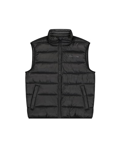 Champion Herren Legacy Outdoor (220343) -Wr Light Nylon Cirè 35gr Tonal Script Logo High-Neck Gefütterte Weste, Schwarz (KK001), L von Champion