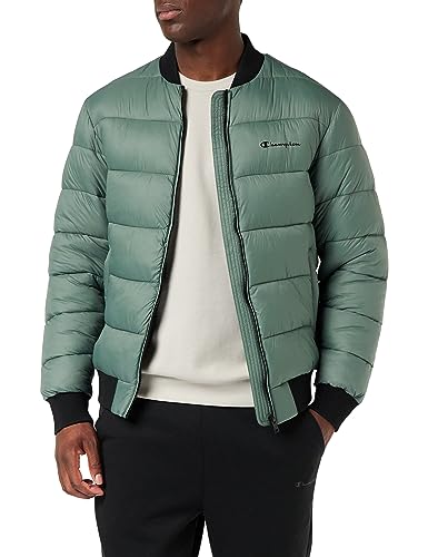 Champion Herren Legacy Outdoor Bomber Gepolsterte Jacke, Verde BLG/Nero, L von Champion