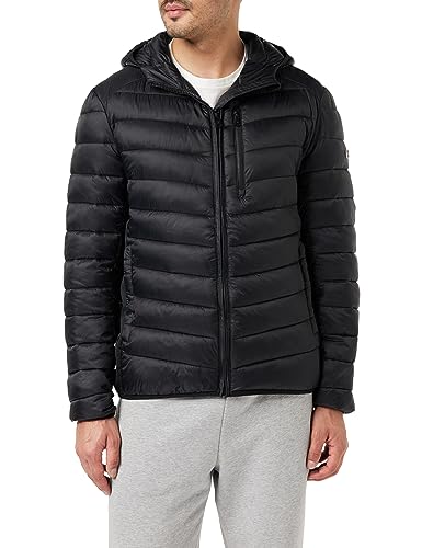 Champion Herren Legacy Outdoor-Hooded Light Nylon Gepolsterte Jacke, Nero, L von Champion