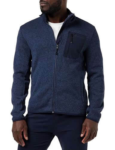 Champion Herren Legacy Outdoor Polar-Soft Tech Fleece Full Zip Sweatshirt, Blu Marino Melange, XL von Champion