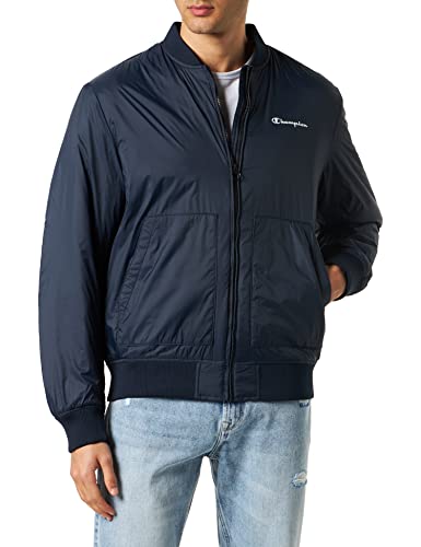 Champion Herren Legacy Outdoor Small Logo Bomber Jacke, Marineblau, M von Champion