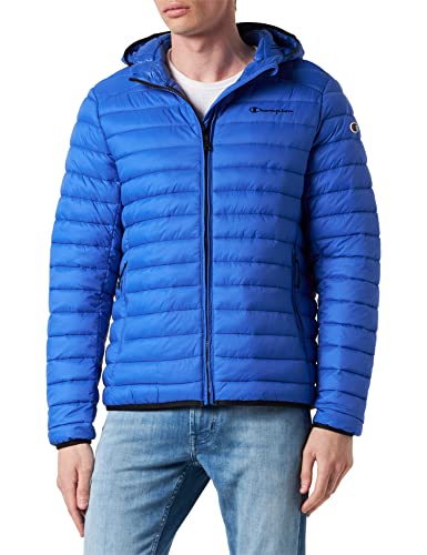 Champion Herren Legacy Outdoor Small Logo Hooded Wattierte Jacke, Kobaltblau, M von Champion