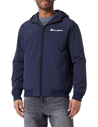 Champion Herren Legacy Outdoor-Spring-Summer Kontrast Small Script Logo Wr Taslon Hooded Jacke, Marineblau, L Champion Herren Legacy Outdoor-Spring-Summer Kontrast Small Script Logo Wr Taslon Hooded Jacke, Marineblau, L von Champion