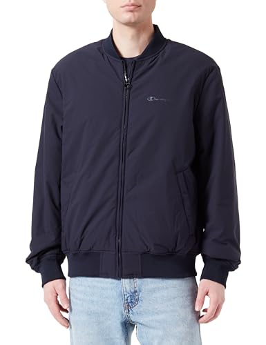 Champion Herren Legacy Outdoor-Spring-Summer Tonal Script Logo Bomber Jacke, Marineblau, XL von Champion