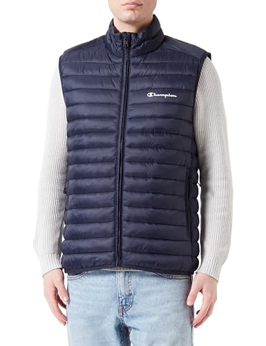 Champion Herren Legacy Outdoor-Spring-Summer Wr Light Nylon High-Neck Weste, Marineblau, XXL von Champion