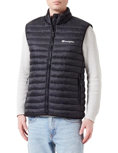 Champion Herren Legacy Outdoor-Spring-Summer Wr Light Nylon High-Neck Weste, Schwarz, L von Champion