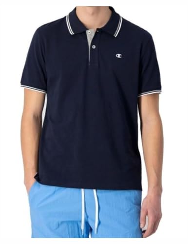 Champion Herren Legacy Polo Gallery Light Cotton Piqué C-Logo Polohemd, Marineblau, XXL von Champion