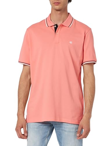 Champion Herren Legacy Polo Gallery Light Cotton Piqué C-Logo Polohemd, Pfirsichrosa, S von Champion