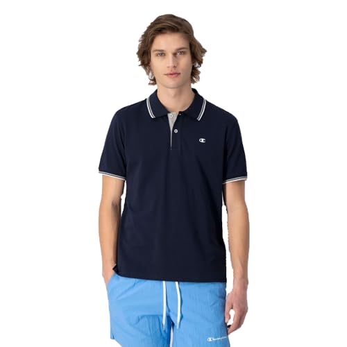 Champion Herren Legacy Poloshirt Gallery Light Cotton Piqué C-Logo Polohemd, Marineblau, 56 von Champion