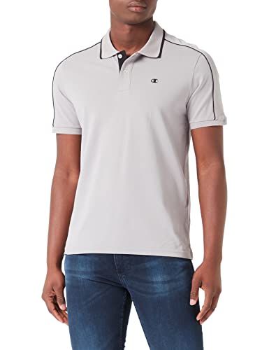 Champion Herren Legacy Poloshirt Gallery Piqué Stretch All Day Active Polohemd, Grau, Large von Champion