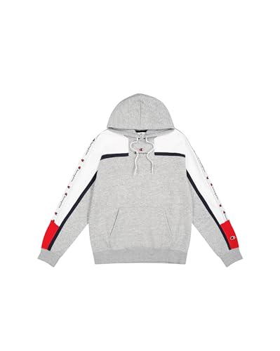 Champion Herren Legacy Retro Sport (220331) -Soft Compact Poly Fleece Kapuzenpullover, Grau (EM021), M von Champion