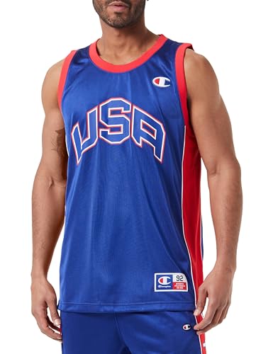 Champion Herren Legacy Retro Sport-USA S/L Tank Tanktop, Elektrischblau, Medium von Champion