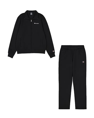 Champion Herren Legacy Script Shop (220288) -Soft Compact Powerblend Fleece High-Neck Sportanzug, Schwarz (KK001), XXL von Champion