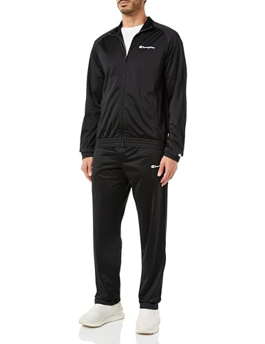 Champion Herren Legacy Tracksuits-Script Logo Poly-Warpknit Full Zip Sportanzug, Nero, L von Champion