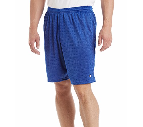 Champion Herren Shorts Lange Netz-shorts mit Taschen, Blau, XXL von Champion