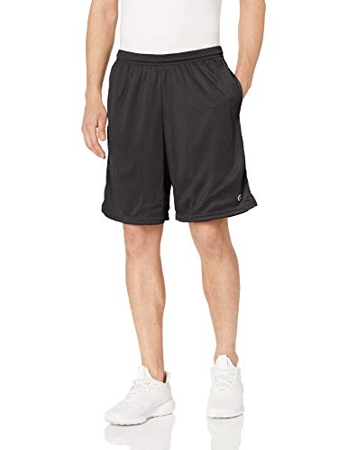 Champion Herren Shorts Lange Netz-shorts mit Taschen, Schwarz, 4XL von Champion