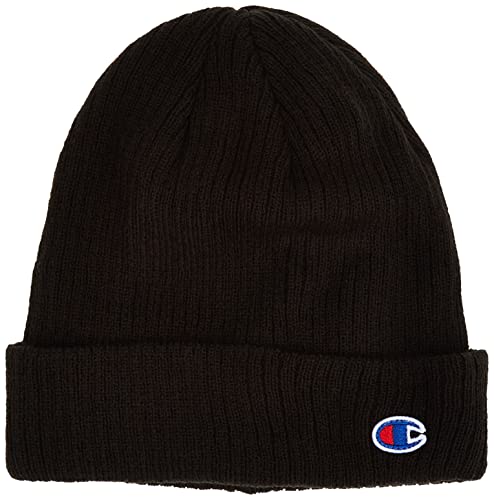 Champion Unisex-Erwachsene Logo Beanie-Mütze, Schwarz/Rot/Blau, Einheitsgröße von Champion