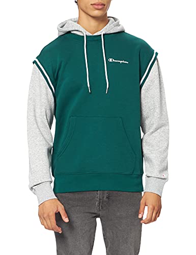 Champion Herren Overlay Kapuzenpullover, Grün, L von Champion