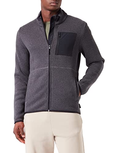 Champion Herren Polar Full Zip Kapuzenpullover, Schwarz Melange, S von Champion