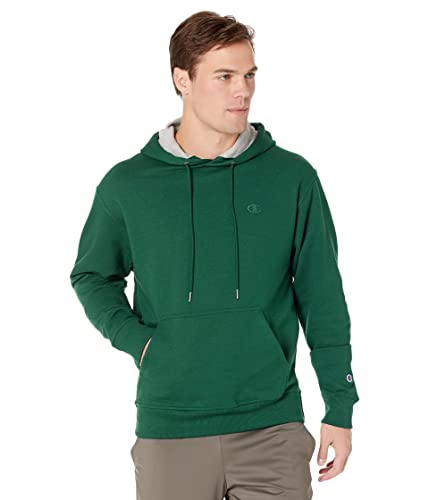 Champion Herren Powerblend Fleece Hoodie Kapuzenpullover, Forest Peak Green C Logo, XX-Large von Champion