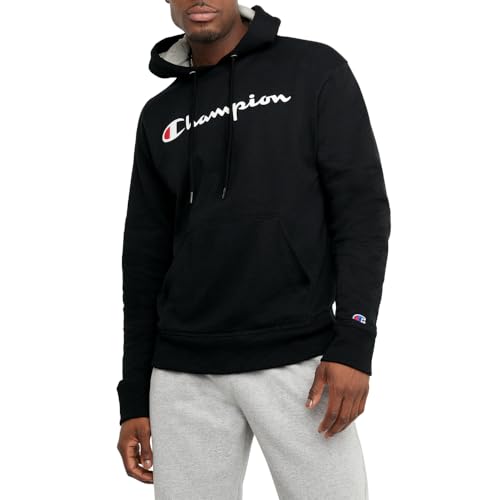 Champion Herren Powerblend Graphic Hoodie Kapuzenpulli, schwarz, X-Small Champion Herren Powerblend Graphic Hoodie Kapuzenpulli, schwarz, X-Small von Champion