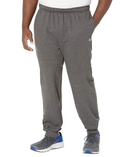 Champion Herren Powerblend Jogger Herren Fleece Jogger Baumwolle Sweatpants (Reg. oder Big & Tall), Granite Heather C Patch Logo, XX-Large Hoch von Champion