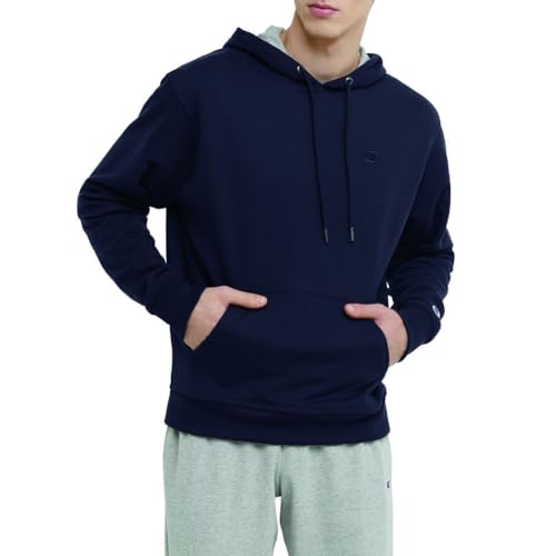 Champion Herren Powerblend Pullover Hoodie Kapuzenpullover, Navy, Medium von Champion