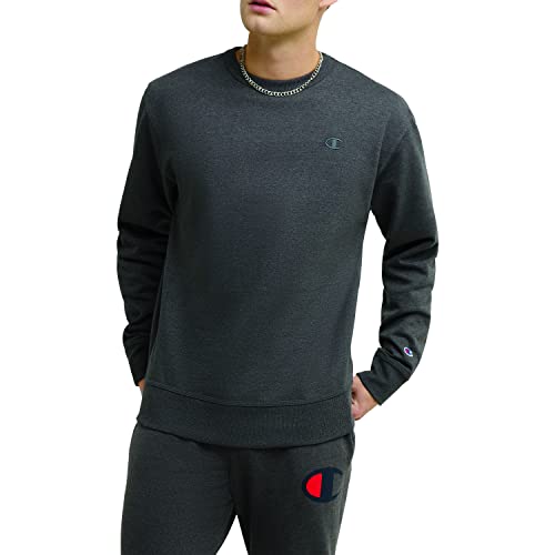 Champion Herren Powerblend Pullover Sweatshirt, Dunkelgrau, L EU von Champion