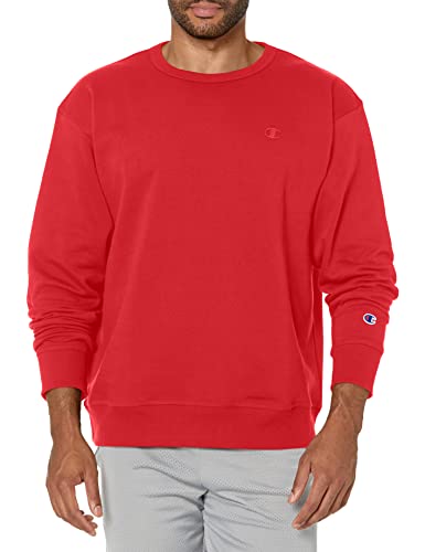 Champion Herren Powerblend Pullover Sweatshirt, Team Red Scarlet, L EU von Champion