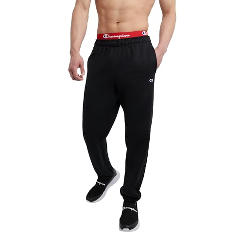 Champion Herren Sweatpants, Powerblend, Fleece, Comfortable Relaxed-Bottom Pants for Men (Reg. Or Big & Tall) Hose, Schwarz, 34-37 von Champion
