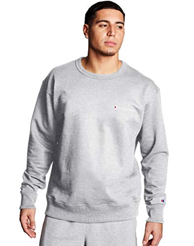 Champion Herren, Powerblend, Fleece Midweight Crewneck (reg groß) Sweatshirt, Oxford Gray-y08160, Large von Champion