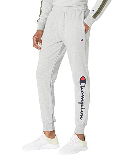 Champion Herren, Powerblend, Fleece-Jogger, Sweatpants (Reg groß) Trainingshose, Grau, X von Champion