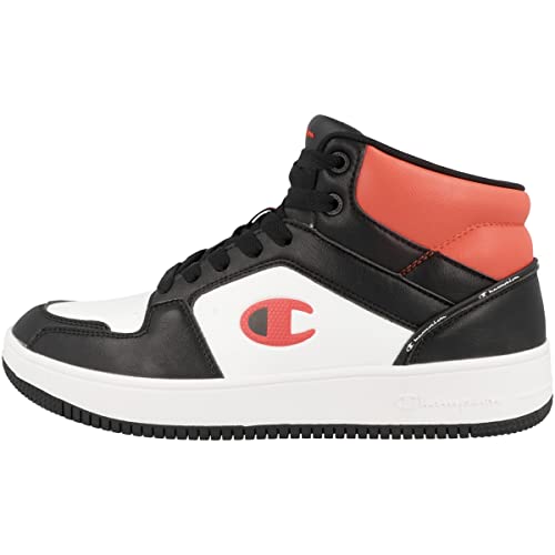 Champion Herren Rebound 2.0 Mid Sneakers, Schwarz Weiß Rot Kk003, 41 EU von Champion